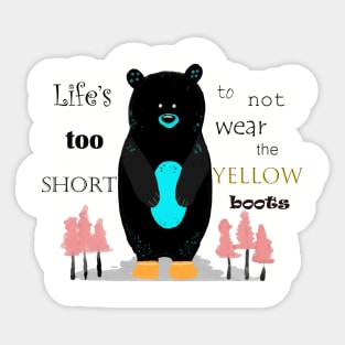 Yellow Boots Sticker